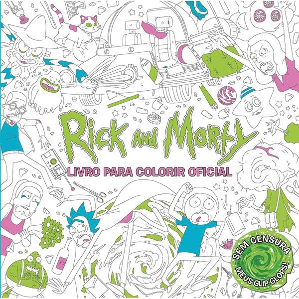 Livro para colorir oficial Rick and Morty, Ed Online - PT 1 UN