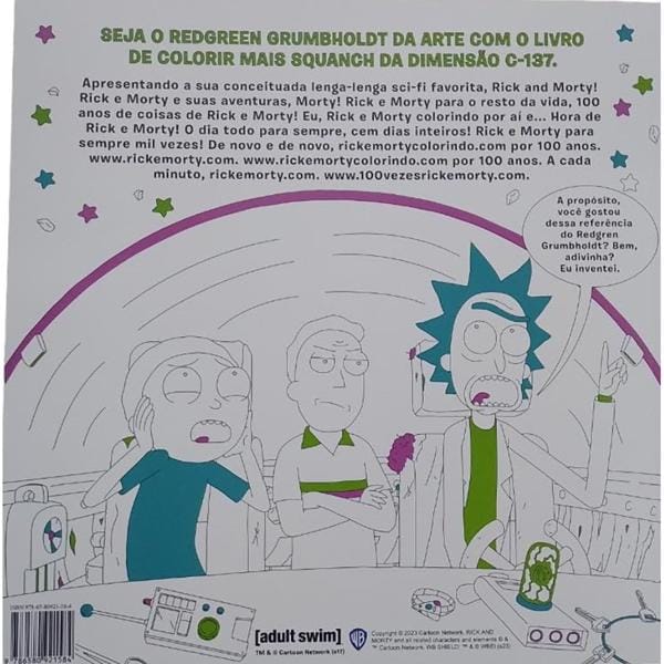 Livro para colorir oficial Rick and Morty, Ed Online - PT 1 UN