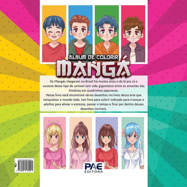 Livro para colorir mangá super divertido, Pae Editora - PT 1 UN