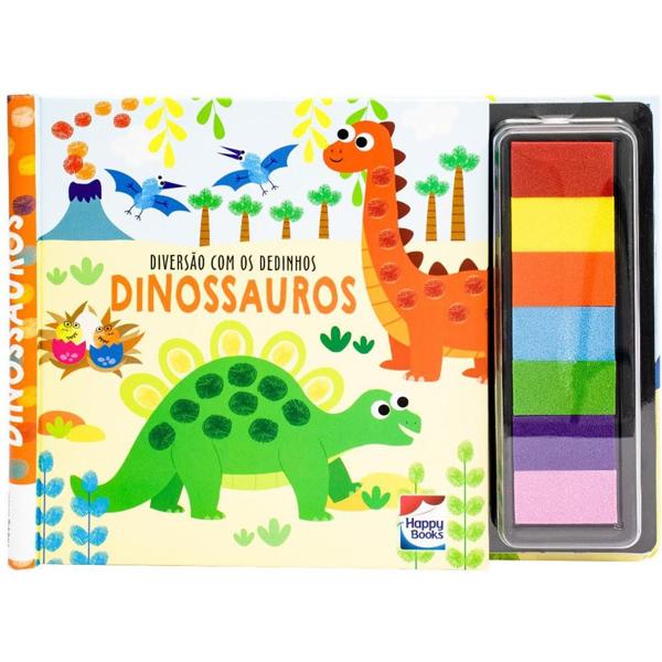 Livro para colorir infantil, Dinossauros, 310948, Happy Books - PT 1 UN