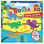 Livro para colorir infantil com adesivos, Dinossauros, Catavento - PT 1 UN Livro para colorir infantil com adesivos, Dinossauros, Catavento - PT 1 UN