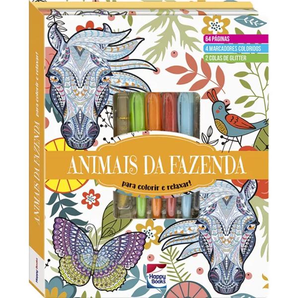 Livro para colorir infantil, Animais da Fazenda, 306495, Happy Books - PT 1 UN