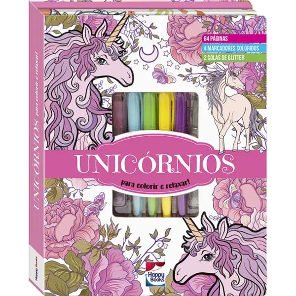 Livro para colorir infantil, Unicórnios, 306525, Happy Books - PT 1 UN