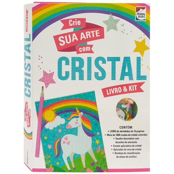 Livro infantil Kit mania do cristal Unicórnio, 311960, Happy Books - PT 1 UN