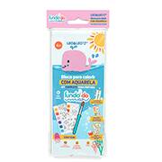 Bloco infantil para colorir com Aquarela, Fundo do Mar, 91823, Leonora - BT 1 UN