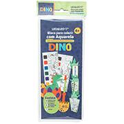 Bloco infantil para colorir com Aquarela, Dino, 91824, Leonora - BT 1 UN