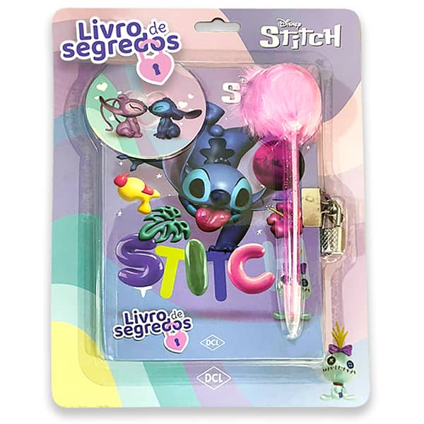 Diário Infantil Livro de Segredos Stitch Disney D8278 DCL - PT 1 UN