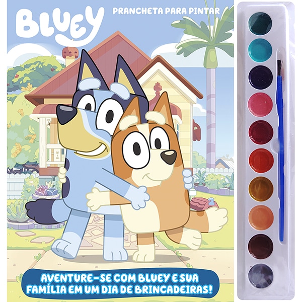 Livro para colorir infantil Bluey com Aquarela, 32466, Ed Online - PT 1 UN