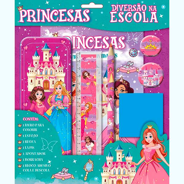 Livro para colorir, Diversão na escola, Princesas, 34194, Ed Online - PT 1 UN Livro para colorir, Diversão na escola, Princesas, 34194, Ed Online - PT 1 UN