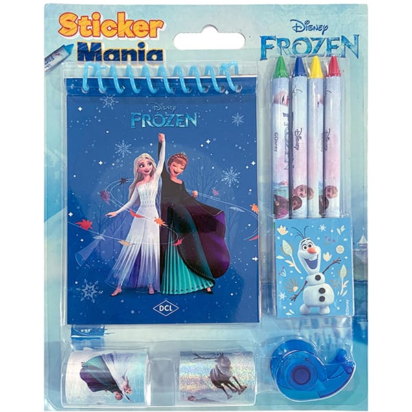 Livro para colorir infantil Frozen com adesivos, D8288, Dcl - BT 1 UN