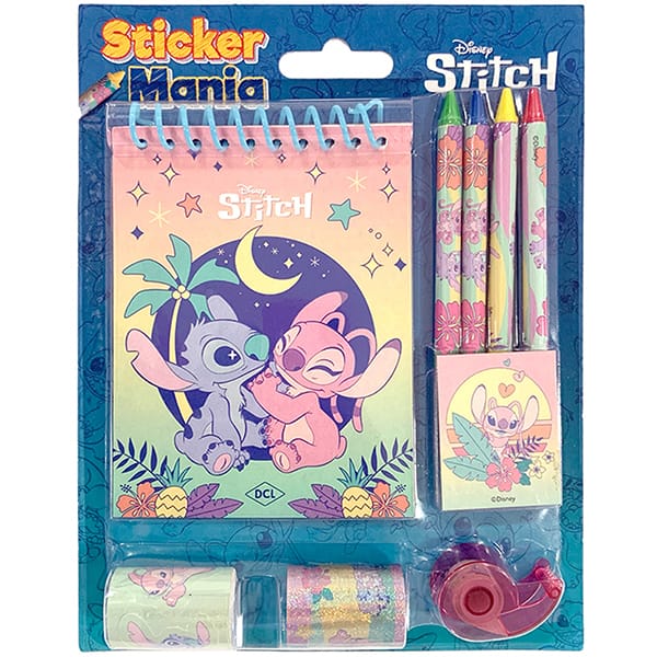 Livro para colorir, Kit Sticker Mania, Stitch, D8289, Dcl - BT 1 UN