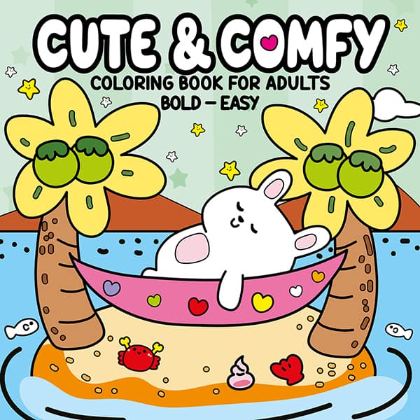 Livro de colorir para Adultos, Cute & Comfy, 35149, Camelot Ed - PT 1 UN