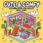 Livro para colorir para adultos Cute & Comfy, 35150, Camelot Ed - PT 1 UN Livro para colorir para adultos Cute & Comfy, 35150, Camelot Ed - PT 1 UN