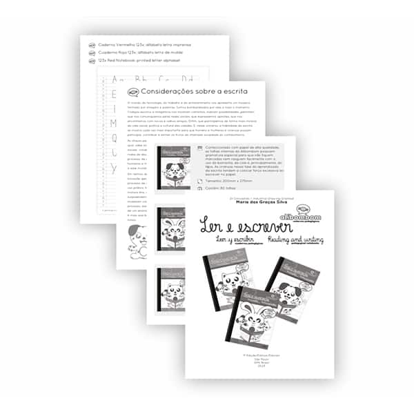 Livro de atividades infantil Alibombom, sem pauta, Azul, Romitec - PT 1 UN