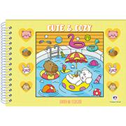 Livro para colorir infantil, Cute and Cozy, 96 páginas, 48 ilustrações, Ciranda Cultural - PT 1 UN Livro para colorir infantil, Cute and Cozy, 96 páginas, 48 ilustrações, Ciranda Cultural - PT 1 UN