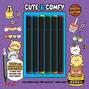 Livro para colorir Cute & Comfy Special Edition, com 6 marcadores, 35284, Camelot Ed - PT 1 UN