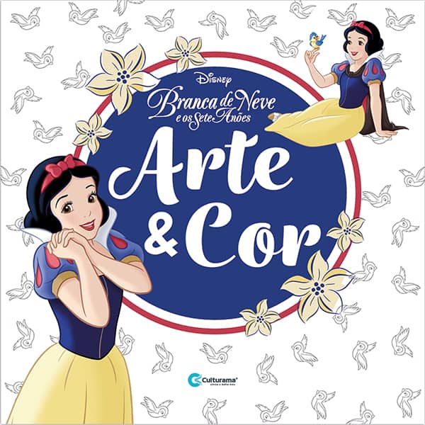 Livro p/ colorir infantil arte e cor Branca de Neve Culturama PT 1 UN