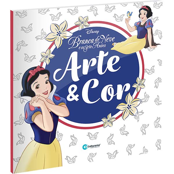 Livro p/ colorir infantil arte e cor Branca de Neve Culturama PT 1 UN