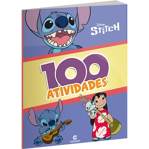 Livro infantil 100 atividades, Stitch, Culturama - PT 1 UN