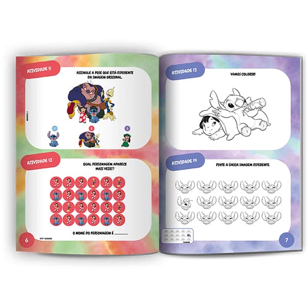 Livro infantil 100 atividades, Stitch, Culturama - PT 1 UN