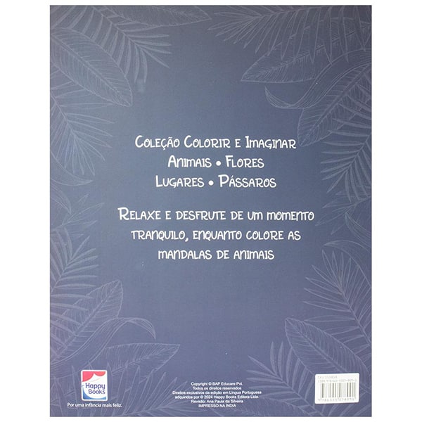 Livro para colorir e imaginar Animais, Happy Books - PT 1 UN