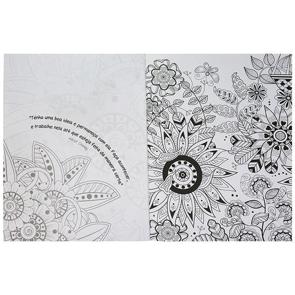 Livro para colorir e imaginar, Flores, Happy Books - PT 1 UN