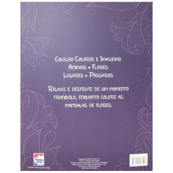 Livro para colorir e imaginar, Flores, Happy Books - PT 1 UN