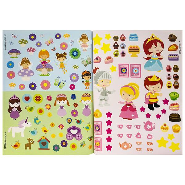 Livro para colorir, Kit Sticker Mania, Stitch, D8289, Dcl - PT 1 UN