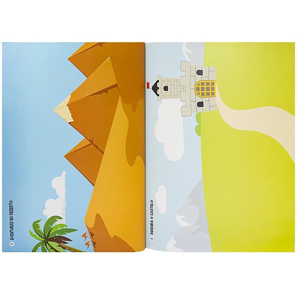 Livro infantil crie contos com 500 adesivos aventuras, Happy Books - PT 1 UN