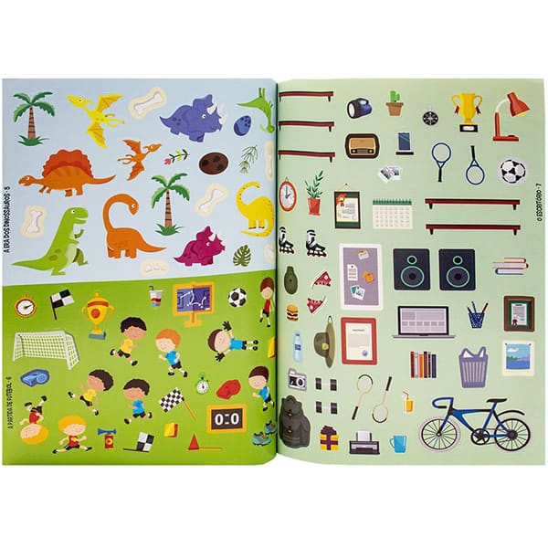 Livro infantil crie contos com 500 adesivos aventuras, Happy Books - PT 1 UN