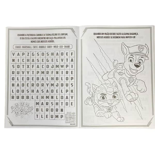 Livro para colorir infantil, Patrulha Canina Aventuras para colorir, 34650, Ed Online - PT 1 UN