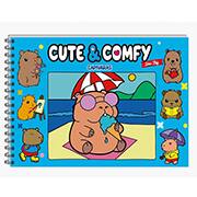 Livro para colorir Cute e Comfy big, Capivaras, Formato Grande, 35633, Ed Online - PT 1 UN Livro para colorir Cute e Comfy big, Capivaras, Formato Grande, 35633, Ed Online - PT 1 UN