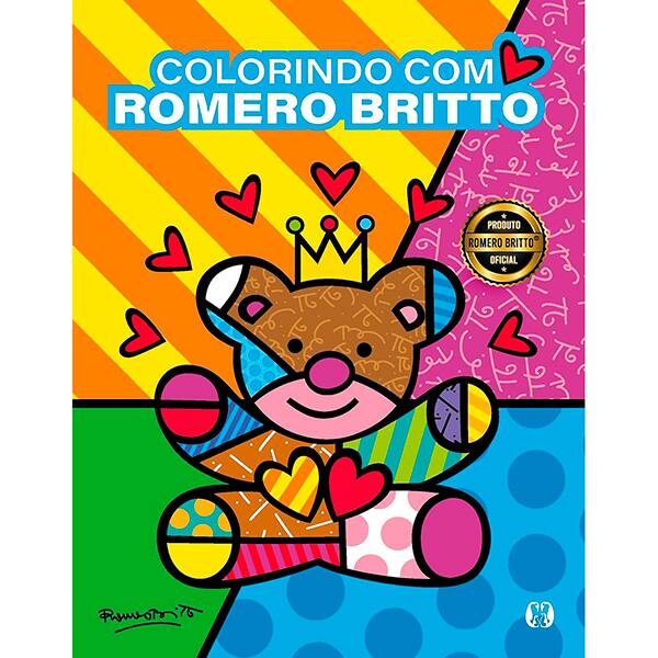 Livro para colorir infantil, Romero Britto, Catavento - PT 1 UN Livro para colorir infantil, Romero Britto, Catavento - PT 1 UN