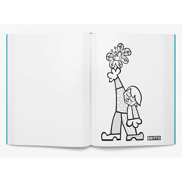 Livro para colorir infantil, Romero Britto, Catavento - PT 1 UN Livro para colorir infantil, Romero Britto, Catavento - PT 1 UN