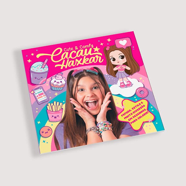 Livro para colorir Cute & Comfy Cacau Haxkar, 36163, Ed Online - PT 1 UN