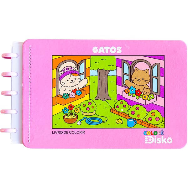 Livro para colorir Colorê Gato Wire-o WR42E303 Diskô PT 1 UN