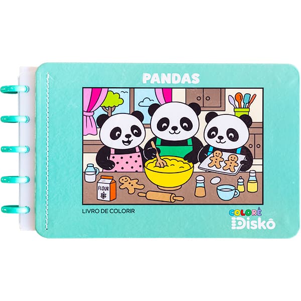 Livro para colorir Colorê Panda Wire-o WR42E305 Diskô PT 1 UN