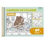 Caderno p/ colorir Capivara 40fls 2648358 Spiral Ten PT 1 UN PT 1 UN