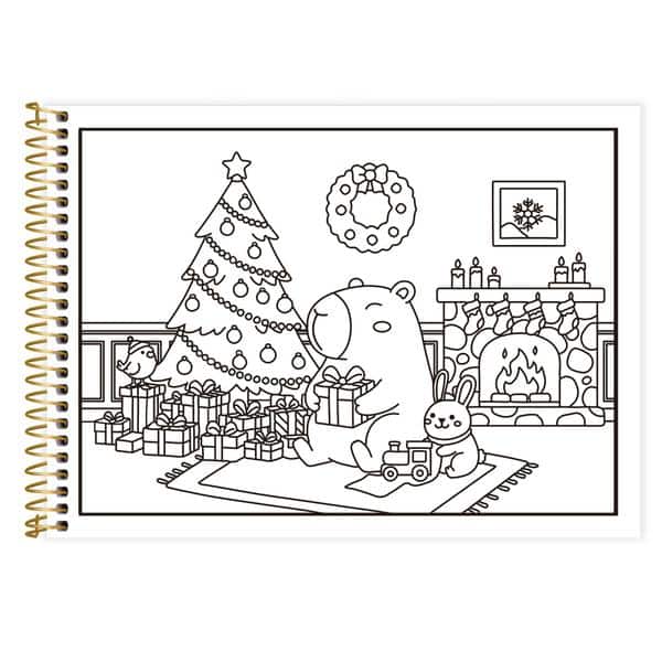 Caderno p/ colorir Capivara 40fls 2648358 Spiral Ten PT 1 UN