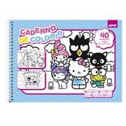 Caderno p/ colorir Hello Kitty 40fls 2648372 Spiral Hki PT 1 UN PT 1 UN