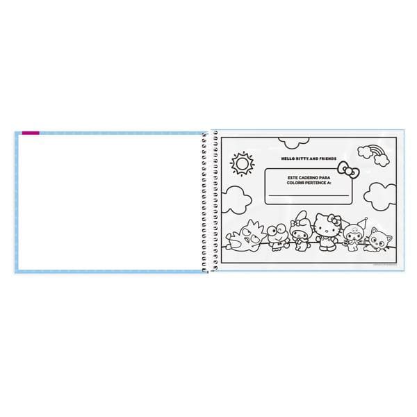 Caderno para colorir Hello Kitty, 40 folhas, 2648372, Spiral Hki - PT 1 UN