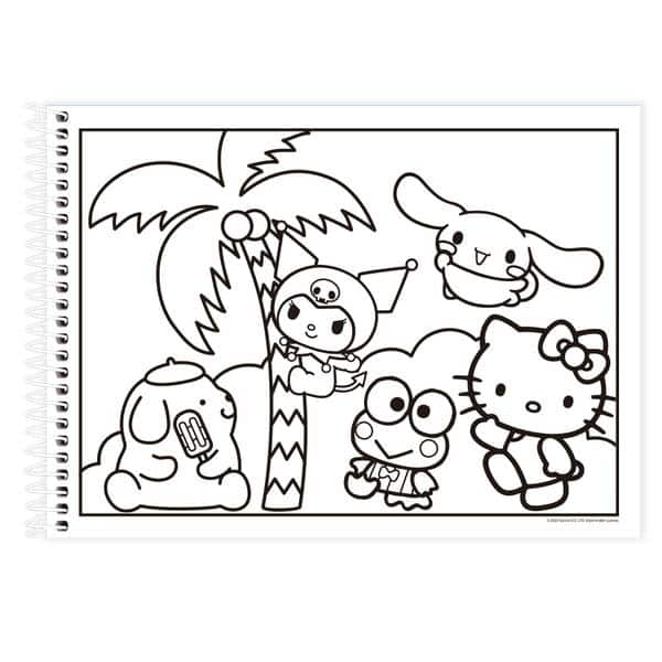 Caderno para colorir Hello Kitty, 40 folhas, 2648372, Spiral Hki - PT 1 UN