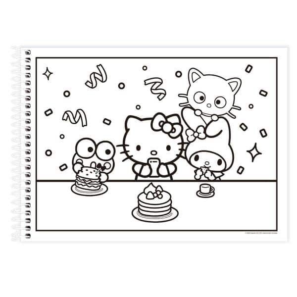 Caderno para colorir Hello Kitty, 40 folhas, 2648372, Spiral Hki - PT 1 UN