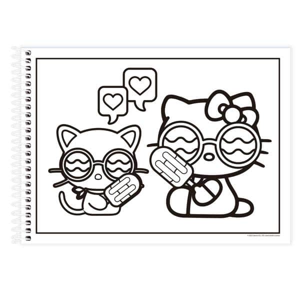 Caderno para colorir Hello Kitty, 40 folhas, 2648372, Spiral Hki - PT 1 UN