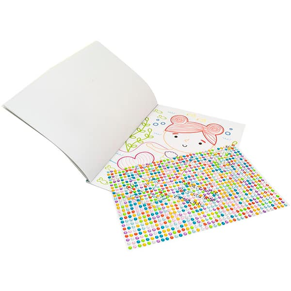 Livro para colorir infantil com 1000 adesivos de strass, A Fascinante Vida Marinha, Happy Books - PT 1 UN