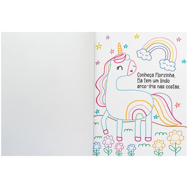 Livro para colorir infantil com 1000 adesivos de strass, Os Incríveis Unicórnios, Happy Books - PT 1 UN Livro para colorir infantil com 1000 adesivos de strass, Os Incríveis Unicórnios, Happy Books - PT 1 UN