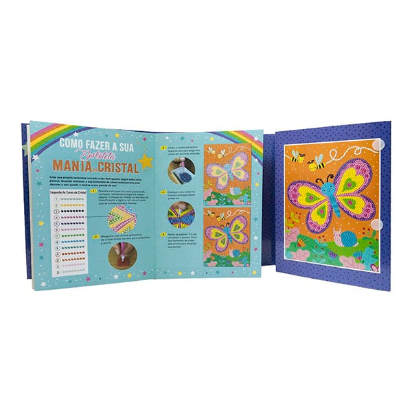 Livro para colorir infantil com strass, Borboleta, Interativo, Happy Books - PT 1 UN Livro para colorir infantil com strass, Borboleta, Interativo, Happy Books - PT 1 UN