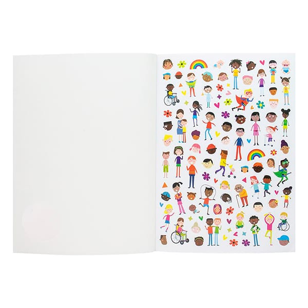 Livro para colorir infantil com 100 adesivos, Nossas Cores, Happy Books - PT 1 UN Livro para colorir infantil com 100 adesivos, Nossas Cores, Happy Books - PT 1 UN