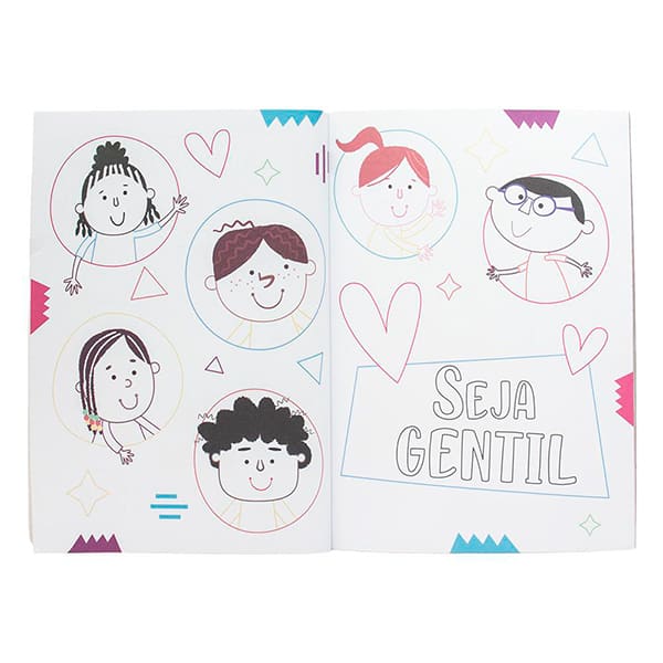 Livro para colorir infantil com 100 adesivos, Nossas Cores, Happy Books - PT 1 UN Livro para colorir infantil com 100 adesivos, Nossas Cores, Happy Books - PT 1 UN