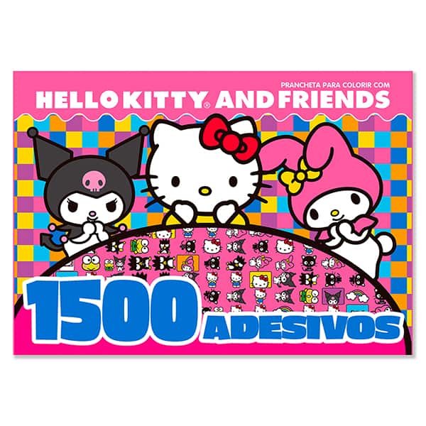 Livro para colorir infantil com adesivos Hello Kitty & Friends, Ed Online - PT 1 UN